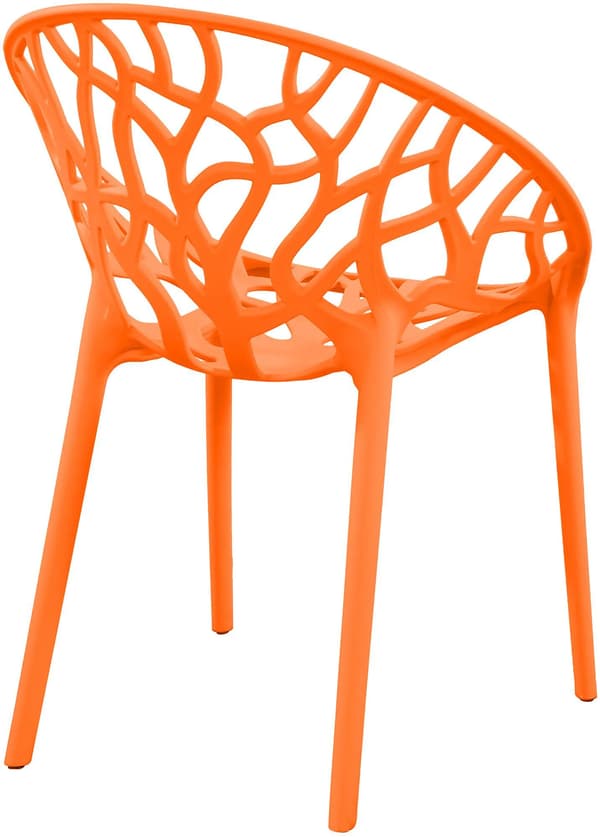 Sæt med 4 orange stabelbare havestole - Hope Model