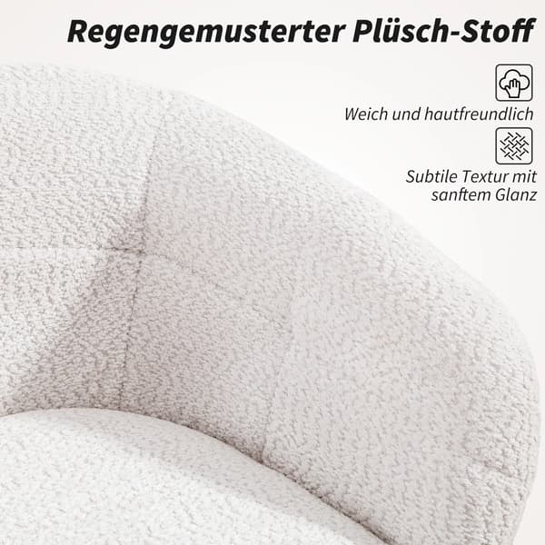 Kontorstol, Sk`l Design, Justerbar Hajde, Polyester & Stal, Creme/Sort