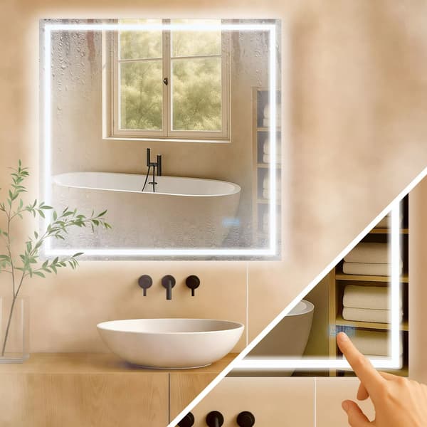 CLP Jaffrey badeværelsesspejl 80x80 uden Bluetooth