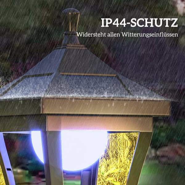 Solcelle Havefakkel 127 cm - Sort Polycarbonat (PC) - Vandtæt IP44 - Automatisk LED Lyssensor