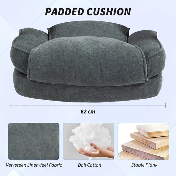 Ergonomisk Kontorstol i Grå Polyester, 200 kg Kapacitet