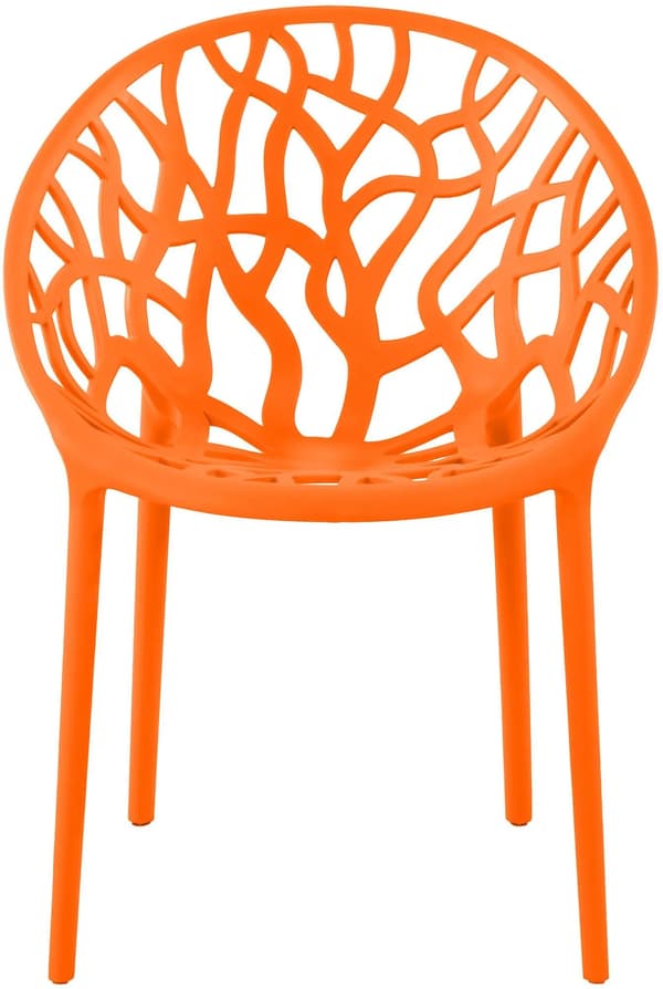 Sæt med 4 orange stabelbare havestole - Hope Model
