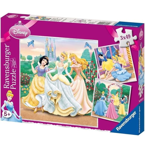 DISNEY PRINSESSA Pussel 3 x 49 bitar - Disney