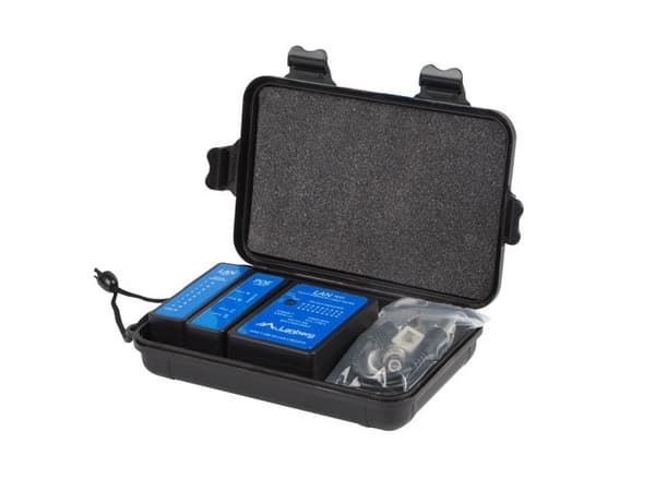 Lanberg NT-0404 netværkskabeltester PoE-tester Sort, Blå