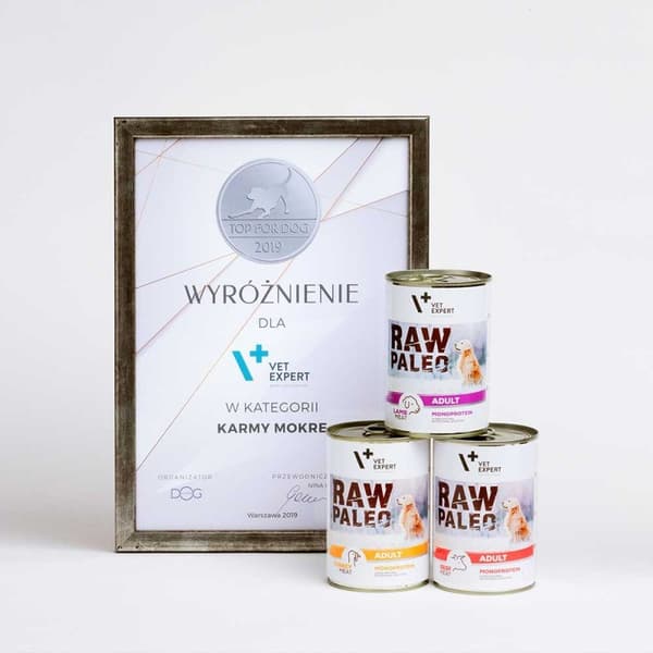 VETEXPERT Raw Paleo Adult Monoprotein Oksekød - vådfoder til hunde - 800 g