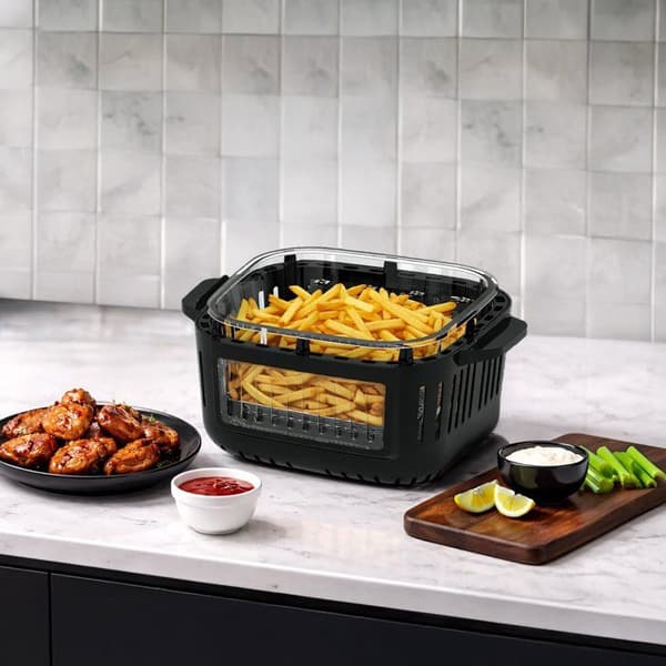 Continental Edison CEFR642G Airfryer - 1600W - 6L og 4,2L - Sort