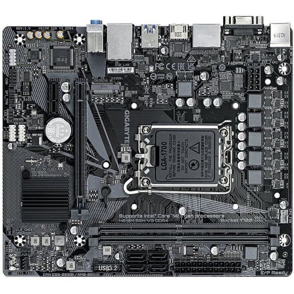 Moderkort - GIGABYTE - H610M S2H V3 DDR4 - Micro-ATX-format - Intel H610-chipset - DDR4