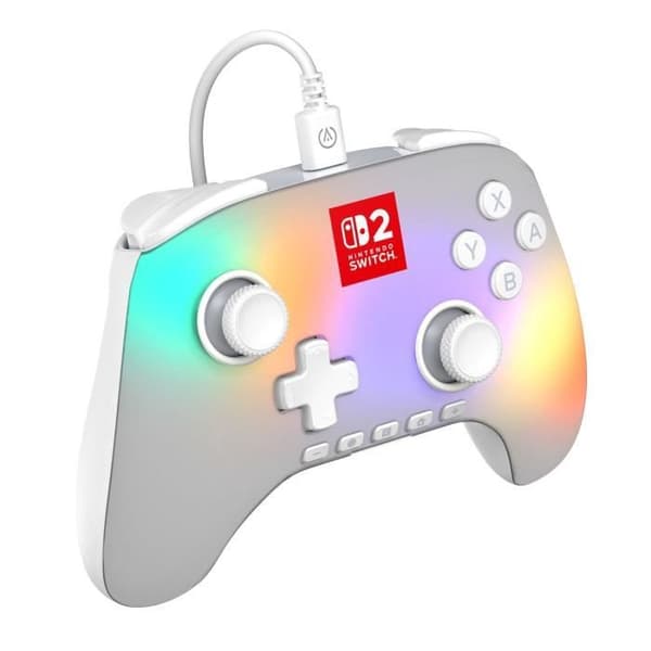 Gamepad - Nintendo Switch 2 - Lumectra - Kablet - Hvid - Strømforsyning A