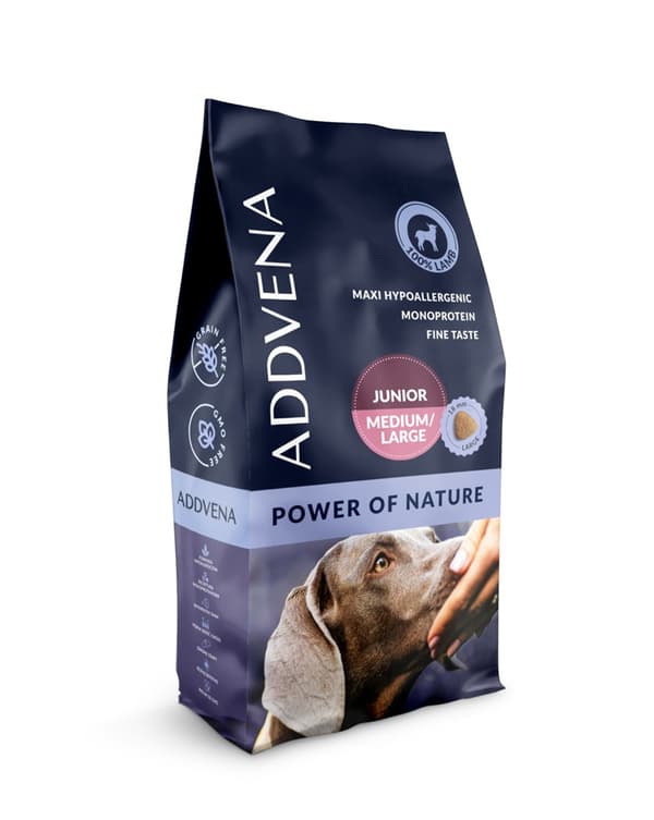 ADDVENA Power of Nature Junior Medium/Stor Lam - tørfoder til hunde - 10 kg