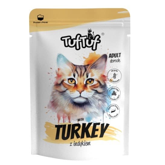 TUF TUF med kalkun - vådfoder til katte - 100 g