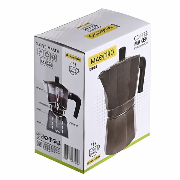 Kaffemaskin MAESTRO MR-1666-6-BROWN 6 koppar brons