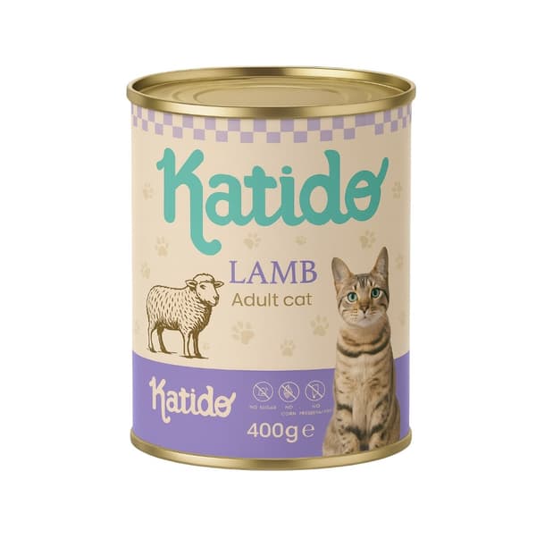 KATIDO Lam - vådfoder til katte - 400 g