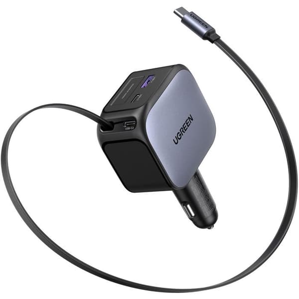 Billaddare - UGREEN - 145W - Med utdragbar kabel