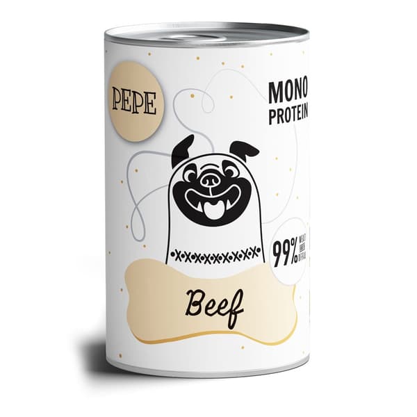 PET PAKA Pepe Beef - vådfoder til hunde - 400 g