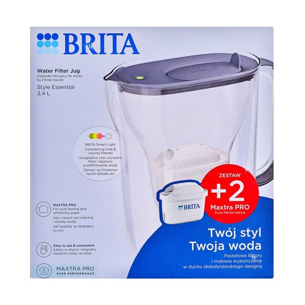 Brita Style Essential + 2 MAXTRA PRO PURE PERFORMANCE (grafit)