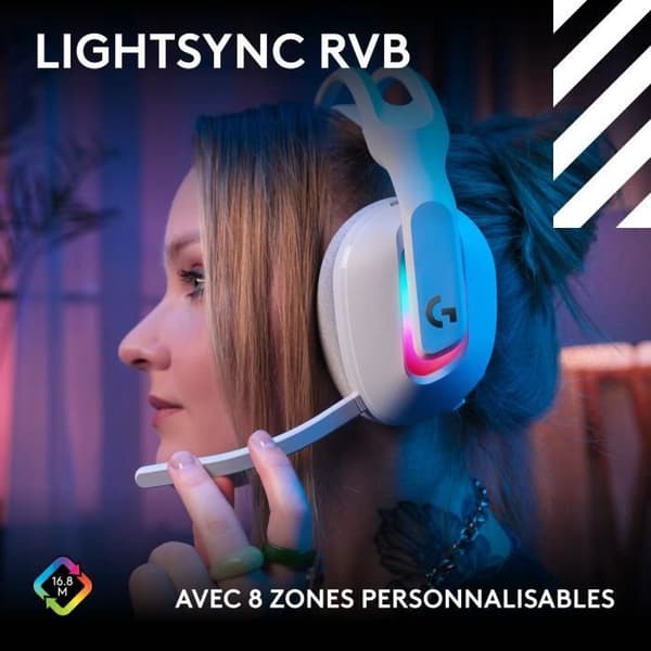 Trådlöst spelheadset - Logitech G - Astro 120 X - Lightspeed - Vit