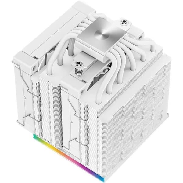 CPU-køler - DEEPCOOL AK620 Digital - 2x 120 mm blæser - Hvid