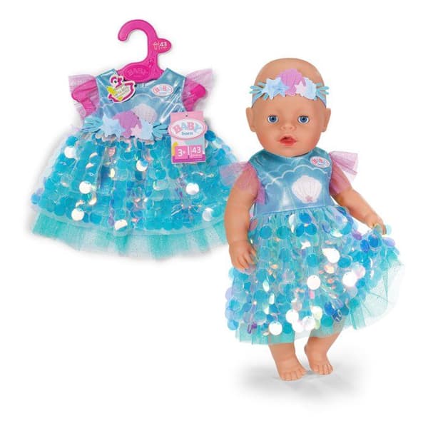 BABY BORN - Sjöjungfruklänning - Accessoar - 43 cm