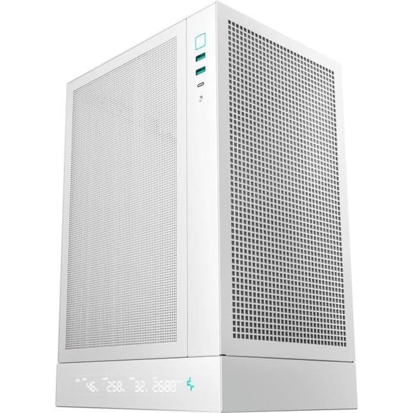 DEEPCOOL CH170 Digital Mini Tower kabinet uden strømforsyning - M-ITX Format - Hvid