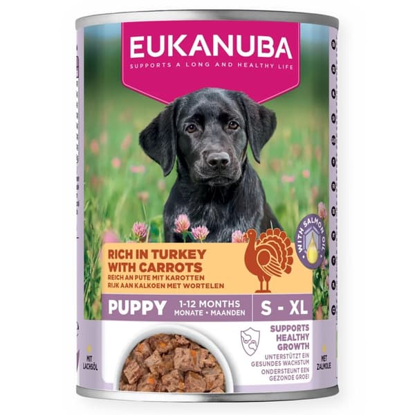 EUKANUBA Life Care Puppy Rig på kalkun med gulerødder - vådfoder til hunde - 400 g