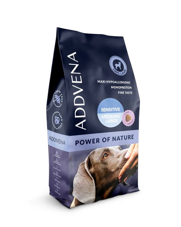 ADDVENA Power of Nature Adult Sensitive Medium/Stor Lam - tørfoder til hunde - 10 kg