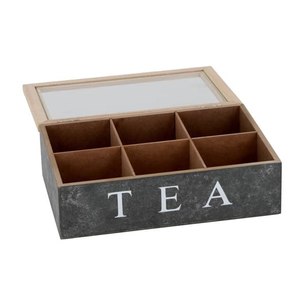Daily Home TEA teæske med 6 rum MDF/glas