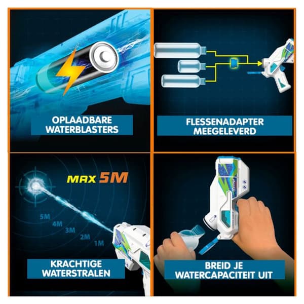 Elektronisk vattenpistol - SILVERLIT - HYDROMAD MINI BLASTER PACK 2 - Från 8 år