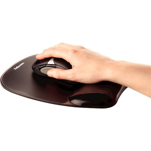 Fellowes CRYSTAL muse- og håndledsmåtte gel, sort