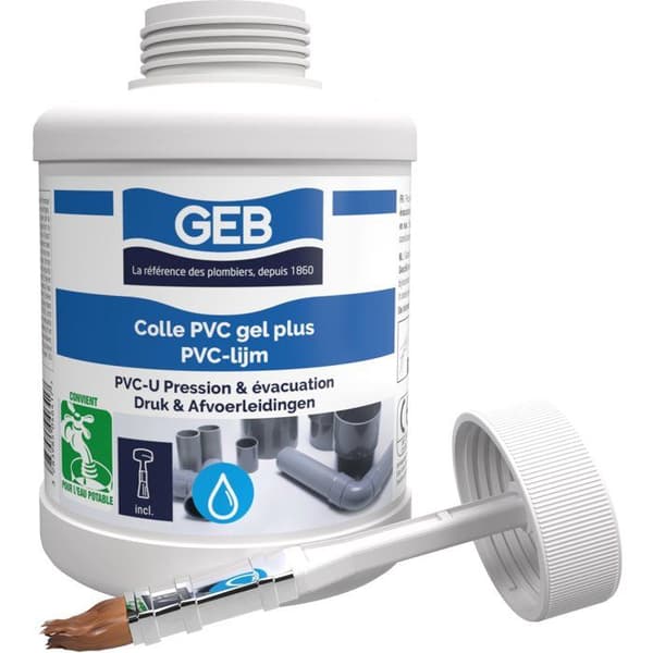 GEB Gel Plus PVC-klæbemiddel - Til stive PVC-tryk- og dræningssystemer - 500 ml