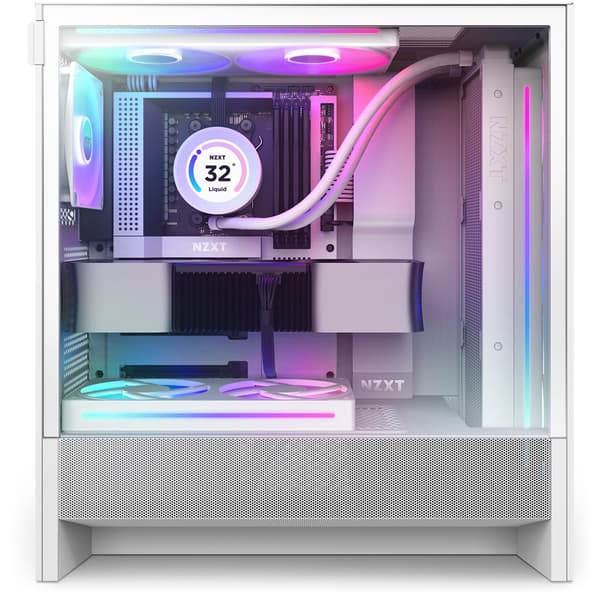NZXT H5 Flow RGB Midi-torni, valkoinen