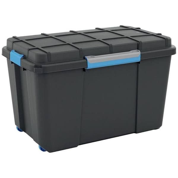 Lufttæt hjulkasse - 110 liter - sort