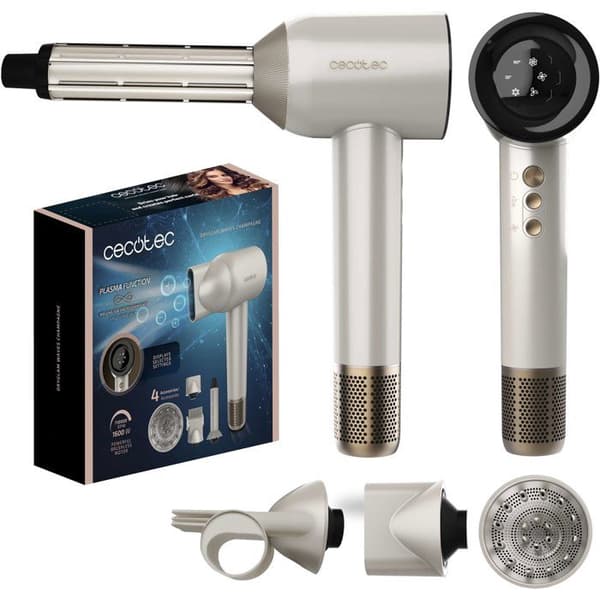 Hårtørrer - CECOTEC - DryGlam Waves Champagne - 1600 W