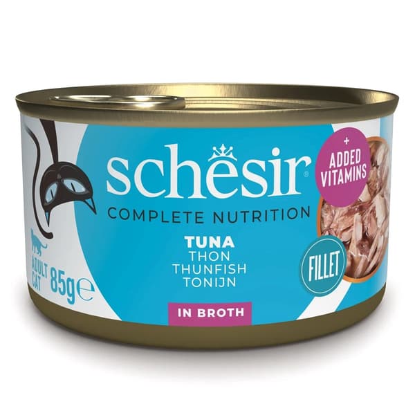 SCHESIR Tun i kogevand - vådfoder til katte - 85 g