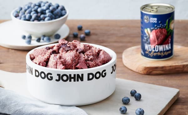 JOHN DOG Berry line Nötkött med blåbär - våtfoder för hundar - 800 g