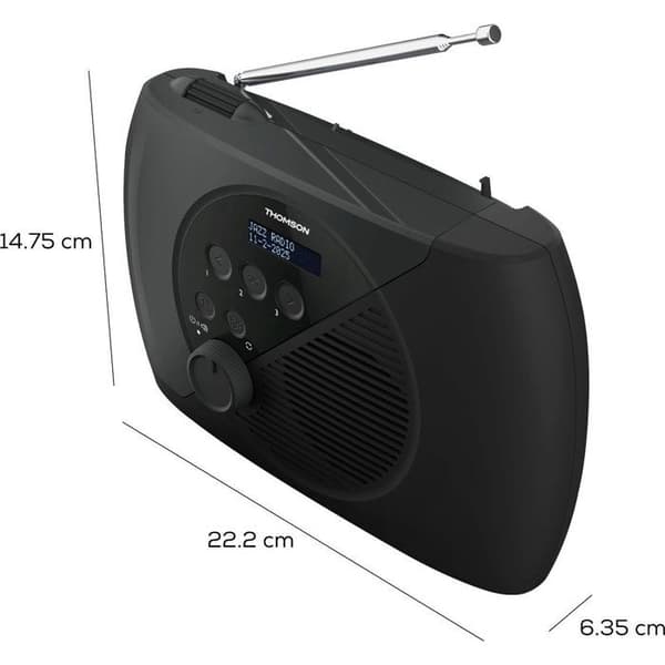 FM-radio - THOMSON - DAB - Harmaa ja musta