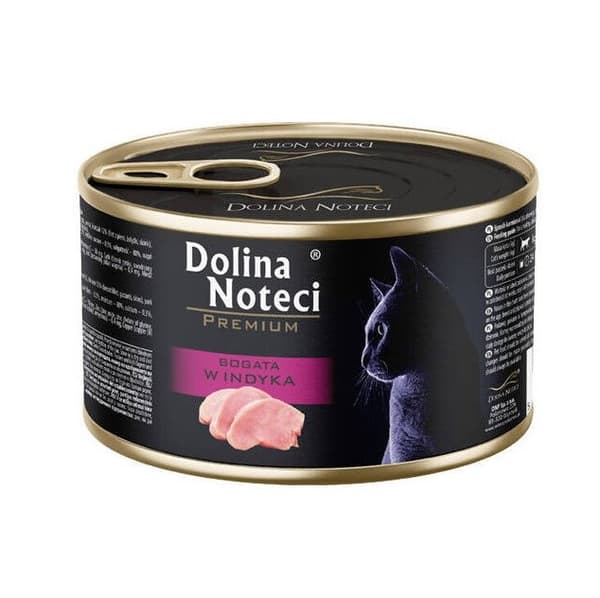 DOLINA NOTECI Premium Rik på kalkon - våtfoder för katter - 185 g