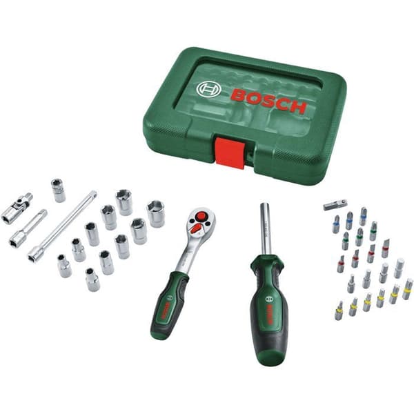 BOSCH 1/4 tommer skraldenøglesæt - 37 dele