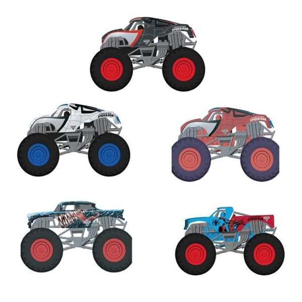 Spiderman Die Cast Monster Jam Pack med 5