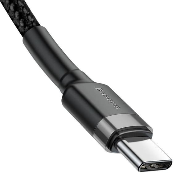 USB-C PD-kabel Baseus Cafule PD 2.0 QC 3.0 60W 1m (sort og grå)