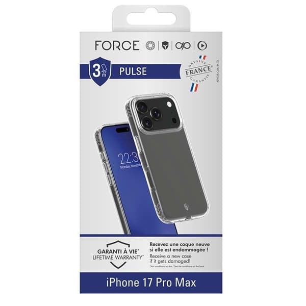 FC Pulse-skal - iPhone 17 Pro Max - Genomskinligt