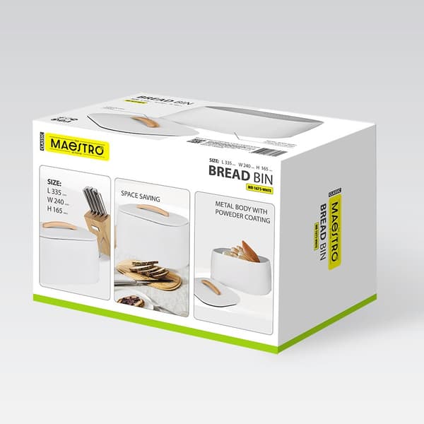 Brødkasse MAESTRO MR-1675-HVID Hvid