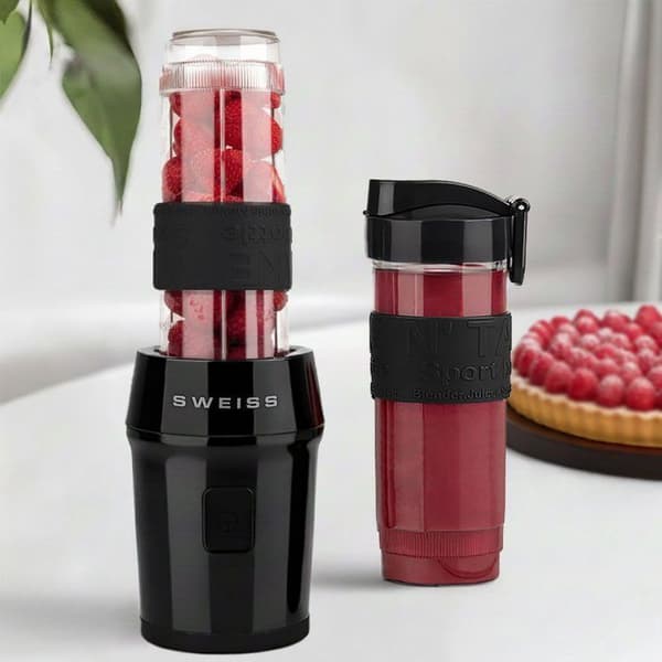Minitehosekoitin - SVEITSI - MOOV9 - 300 W - 570 ml - 2 pulloa - Musta