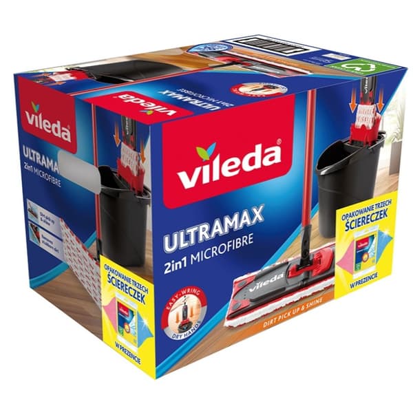 Vileda Ultramax Box moppi + liinat 3 kpl.
