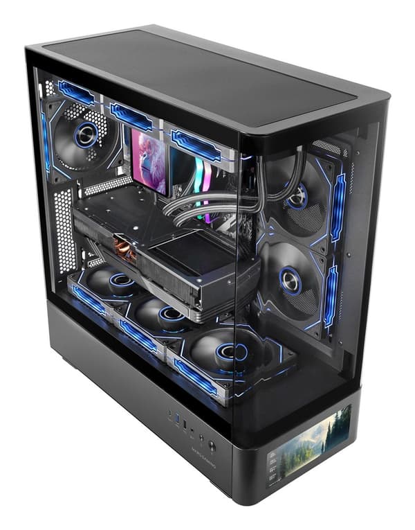 Mars Gaming MCLCDPRO computerkabinet Midi Tower Sort