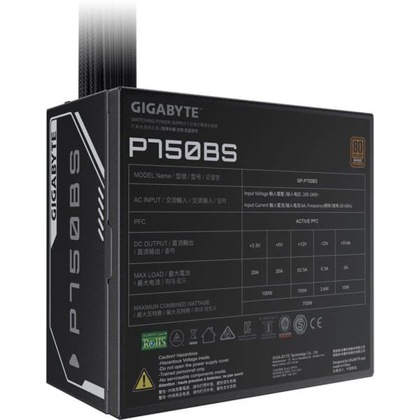 GIGABYTE - GP-P750BS 80+ Bronze - Virtalähde - 750 W