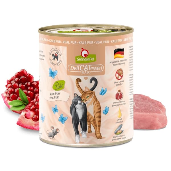 GRANATAPET DeliCATessen Pur Veal - våtfoder för katter - 800 g