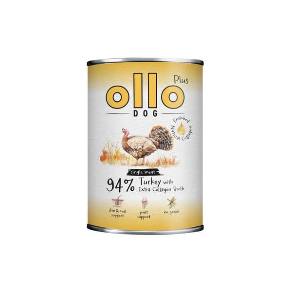 OLLO Plus Kollagen Kalkun - vådfoder til hunde - 400 g