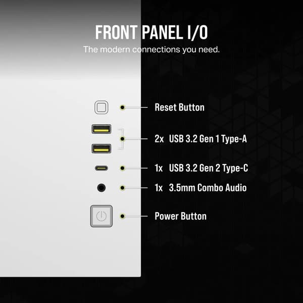 Corsair 2500X RGB Micro Tower Hvid
