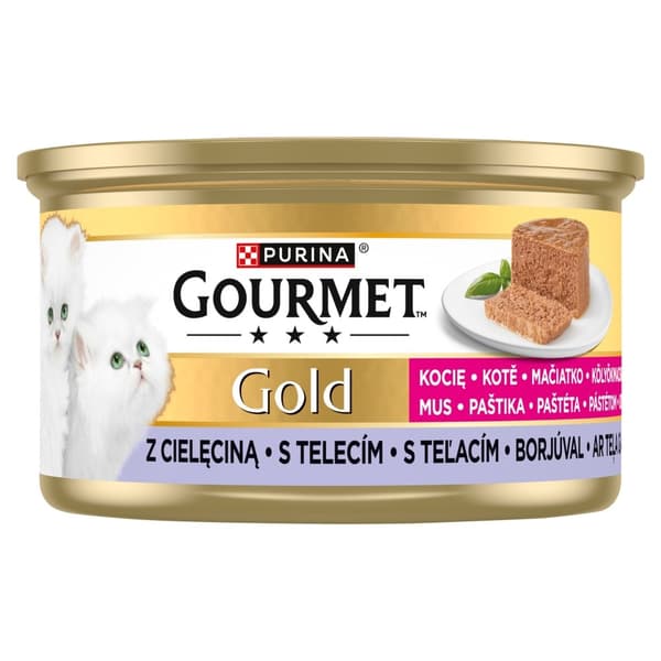 PURINA Gourmet Gold Kitten Kalvmousse - våtfoder för katter - 85 g