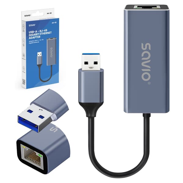 Savio AK-83 -liitäntäkortit/sovitin RJ-45